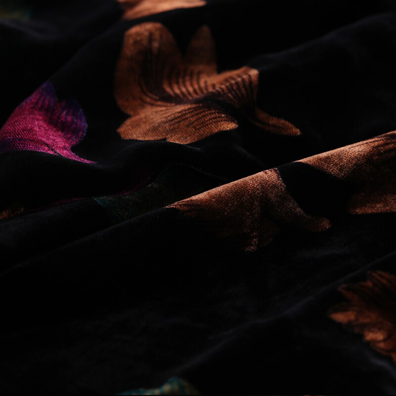 Utskrift siden sammet tyg utskrift guld sammet tyg cheongsam klänning sammet tyg kinesiskt siden tyg siden tyg