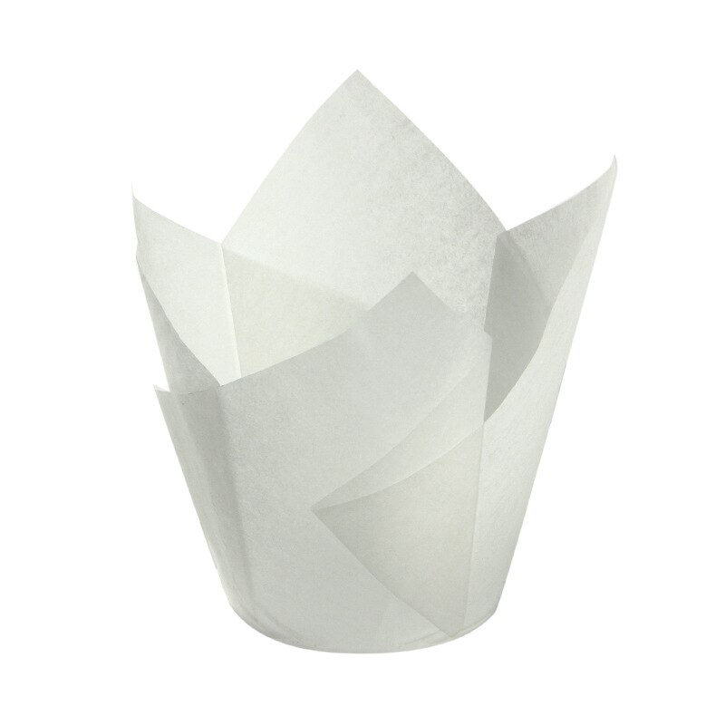50Pcs Muffin Cupcake Paper Cups Disposable Paper for Cake Container Cake Mold Cake Decorating Tool Cupcake Liners Holder Kitchen: Pure White