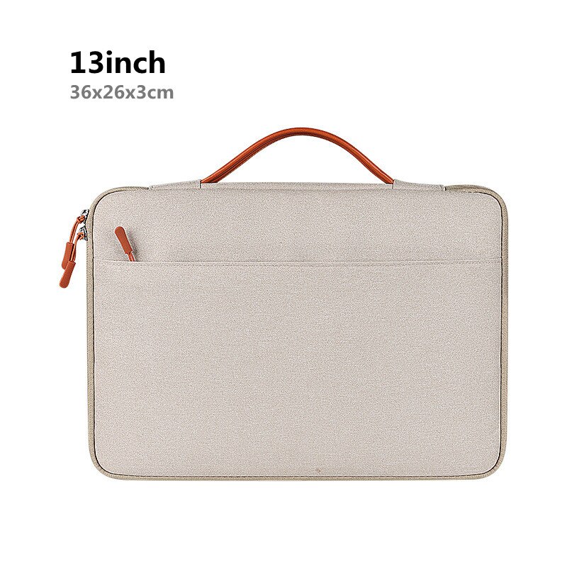 Geschäft Tote Tablette Tasche Tragbare 13/14/15 zoll Laptop Büro Dokument Notizbuch Tasche Für Frauen Männer Aktentasche Zubehör Artikel: Beige 13Zoll