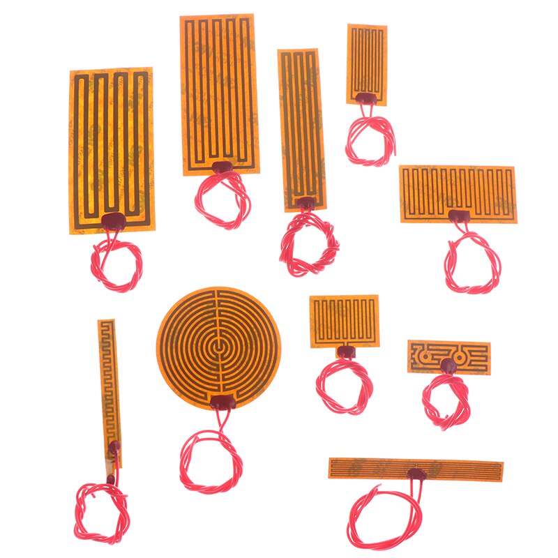 5/12/24V Pi Verwarming Film Plaat Polyimide Elektrische Verwarmde Panel Pad Mat Lijm Verkoop
