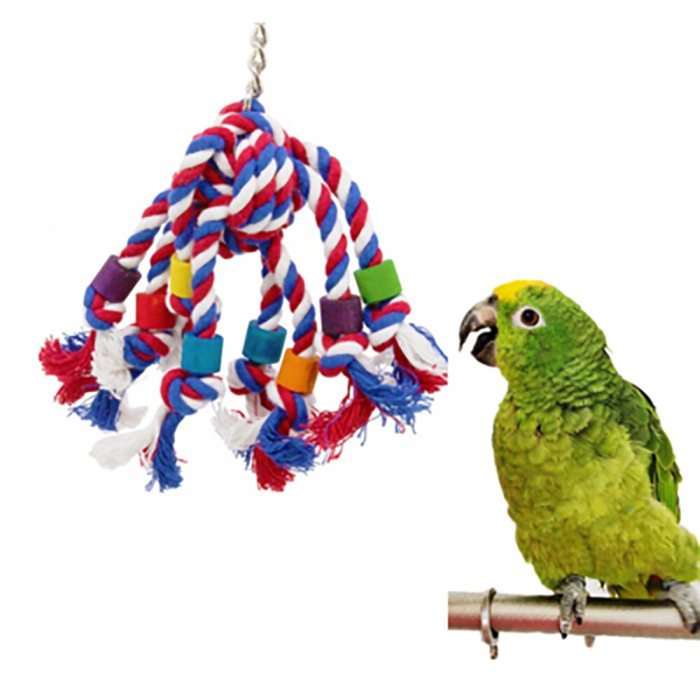 Cacatúa de colores para mascotas, juguete para morder para pájaros, jaula duradera para loros, juguetes para morder, soporte para mascotas, accesorios de entrenamiento, herramienta