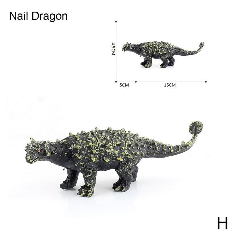 Simulation Little Dinosaur Model Toy Yrannosaurus Rex Wyvern Velociraptor Stegosaurus For Children Kids Birthday: H