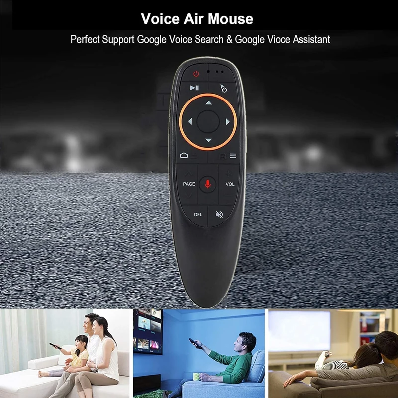 G10S Air Mouse pilot głosowy 2.4G bezprzewodowy żyroskop nauka na podczerwień dla H96 MAX X88 PRO Android TV Box HK1