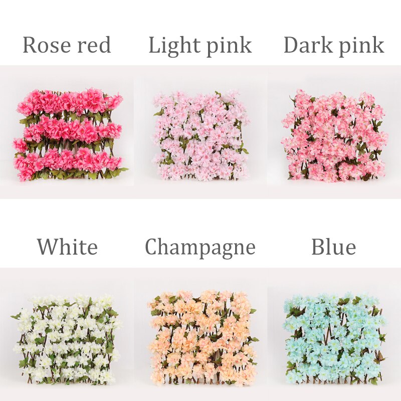 Artificial Flower Fence Trellis Roll Wall Landscaping Fence Privacy Fence Screen Outdoor Garden Backyard Balcony Fence Privacy