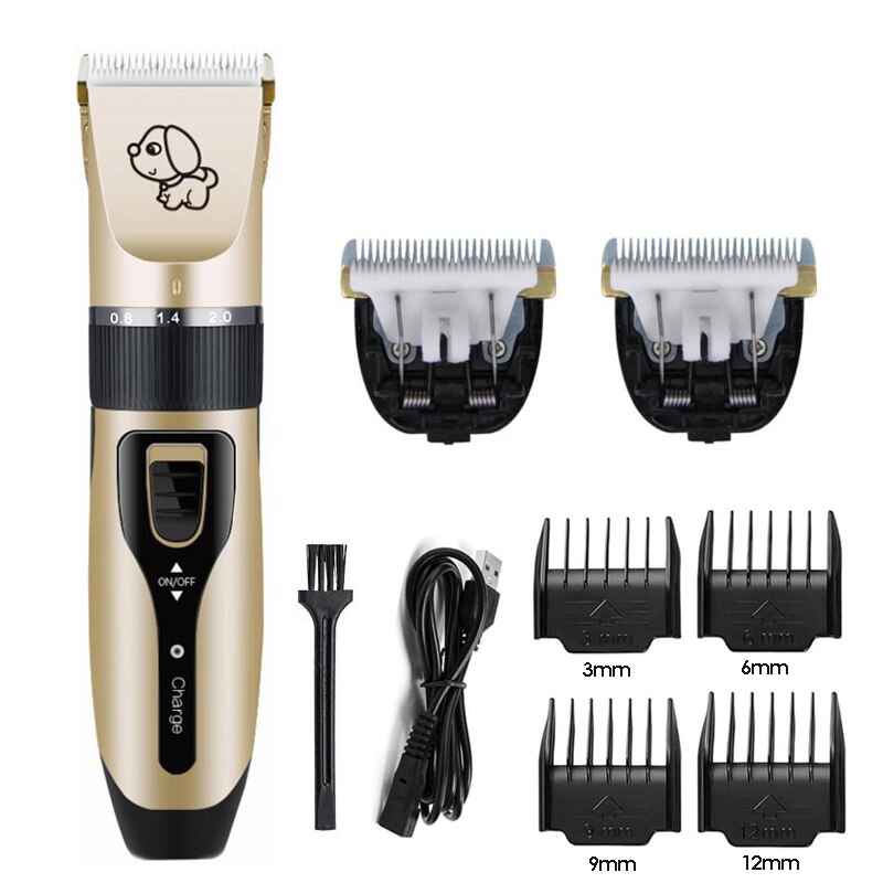 Electric Pet Clippers Grooming Kit Rechargeable Pet Cat Dog Hair Trimmer Shaver Animals Hair Cutting Machine: C6 Add 2pcs blade