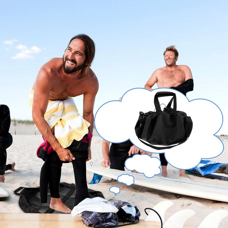 Cambiador de traje de neopreno, accesorios de surf impermeables, alfombrilla de cambio, equipo de surf, alfombrillas cambiantes portátiles impermeables con hombro y
