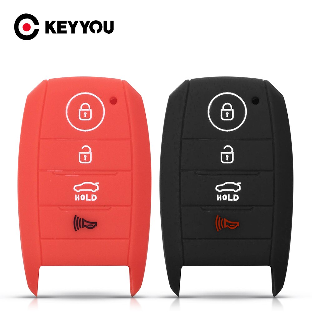 Keyyou silikone nøgletaske til kia sorento optima forte koup soul niro  k3 k3s kx3 k4 kx5 k5 soul rio ceed sportage 4bt skin cover