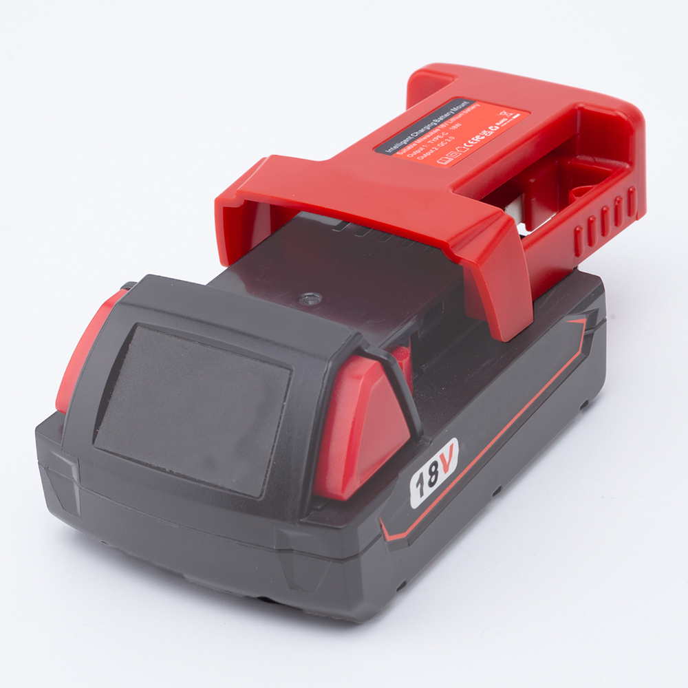 Chargeur de batterie externe pour batterie au Lithium Milwaukee 18V avec USB avec type-c pour ordinateur portable téléphone portable charge rapide (sans batterie)