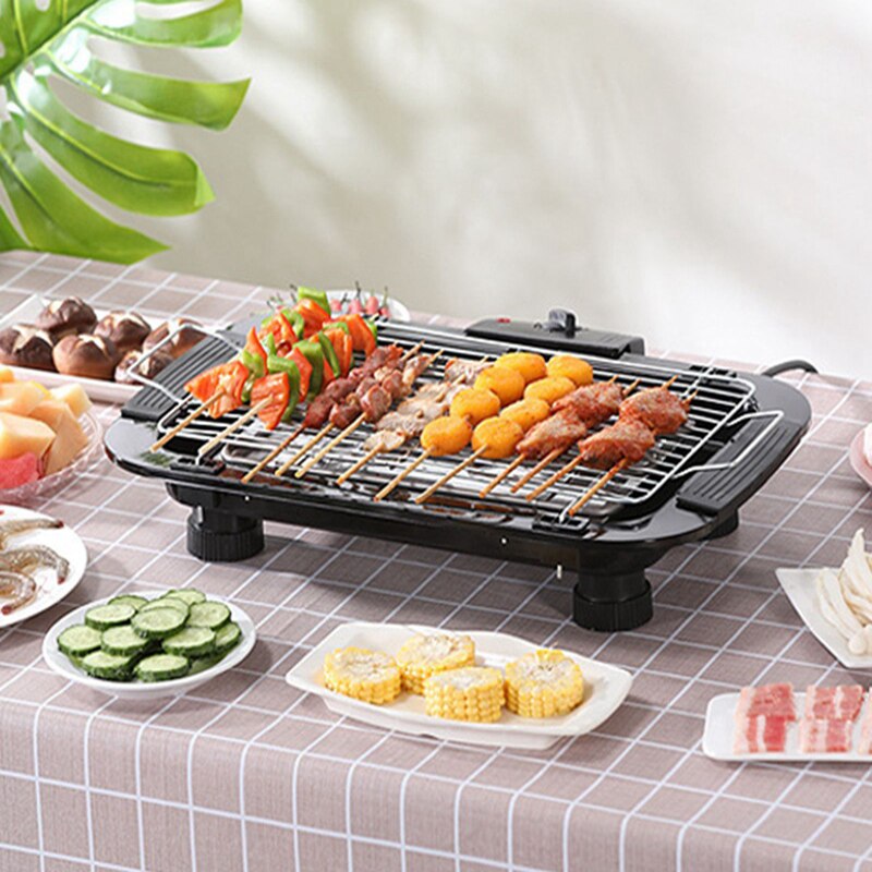 Portable 2000W Household Electric Oven Smokeless Indoor BBQ Machine Hotplate Korean Barbecue Grill Meat Pan for Party Home
