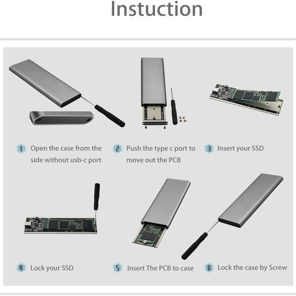 Boîtier M.2 pour disque dur externe SSD SATA NGFF vers USB 3.0, adaptateur micro-b, 6Gbps, pour ordinateurs portables