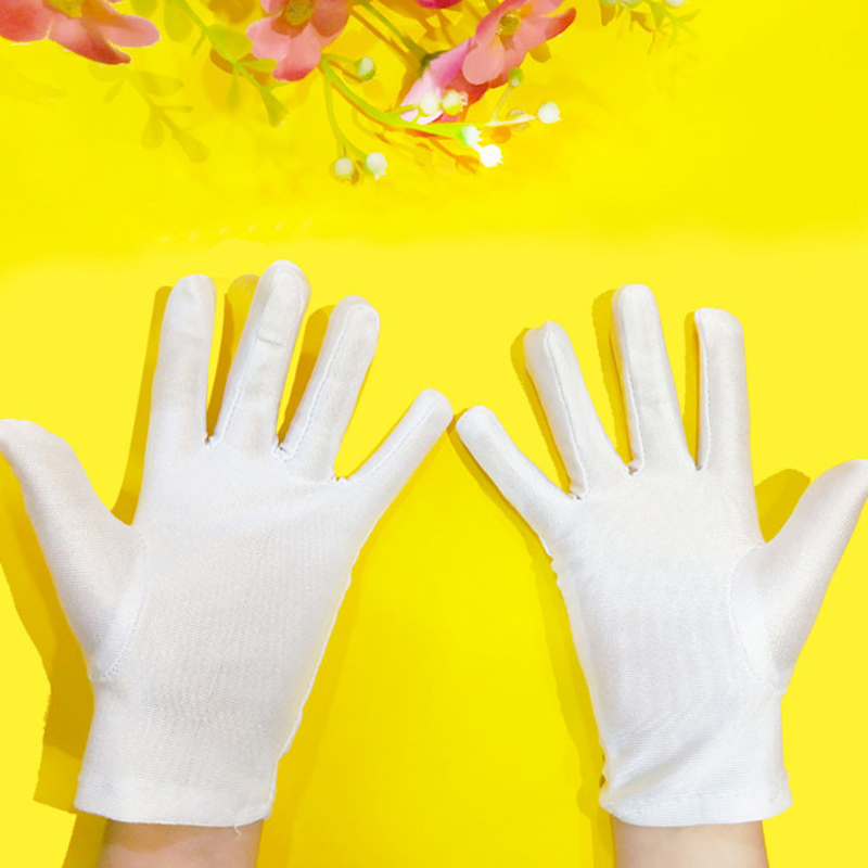 1 paire de gants blancs pour enfants, nouvelle , pour garçons et filles, robe de danse blanche, gants d'étiquette, gants élastiques en Spandex pour spectacle sur scène