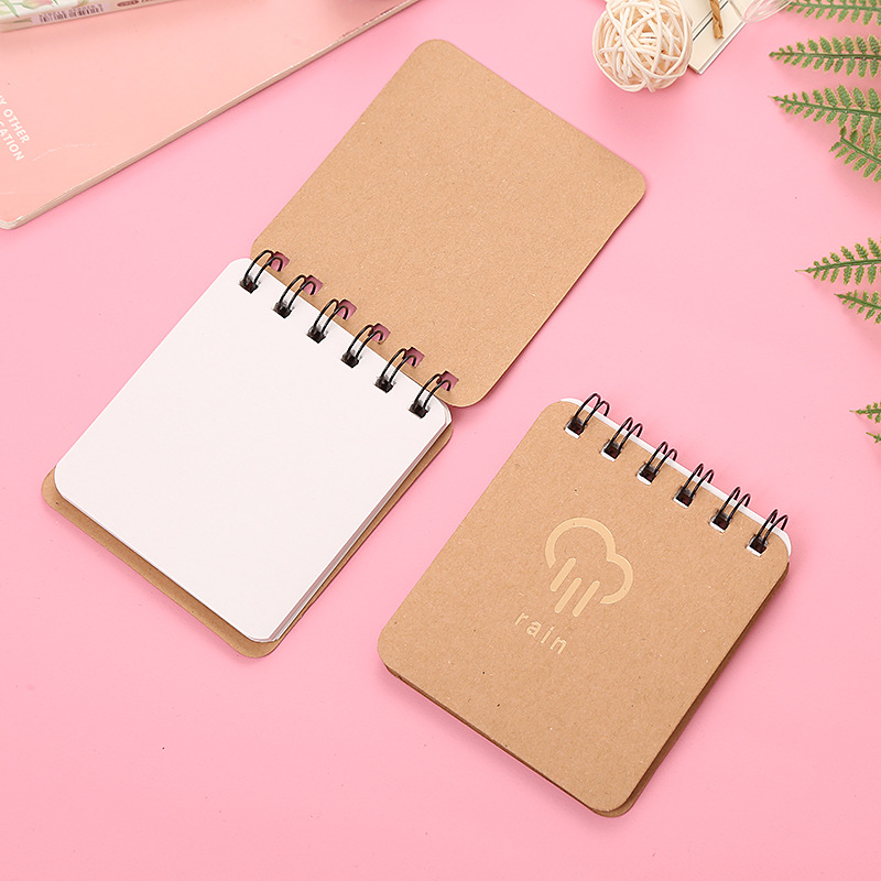 1pcs Weather Notepad Mini Coil Pocket Book Portable 70sheets Daily Memo Planner Stationery Office Notebook School Supplies A6182: Rain