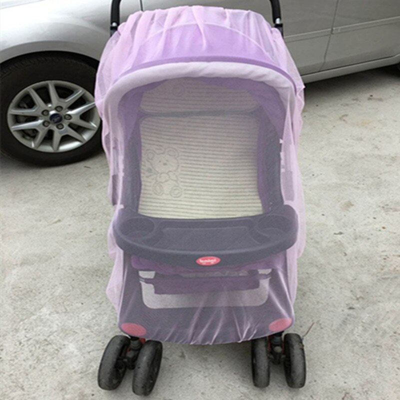 2pc/- delige kinderwagen, muggennet, veilig babybeschermingsnet, kinderwagenaccessoires, karren-muggennet: Paars