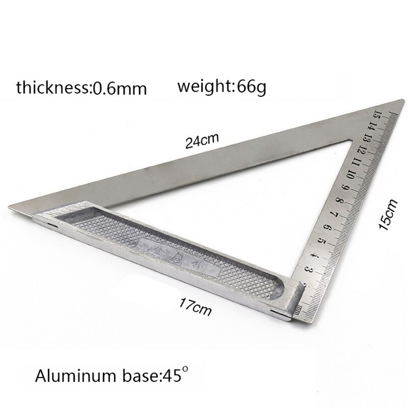 150mm length Triangle Ruler 90 Degree Square Thick Stainless Steel Triangular rule Woodworking tool measurement and drawing