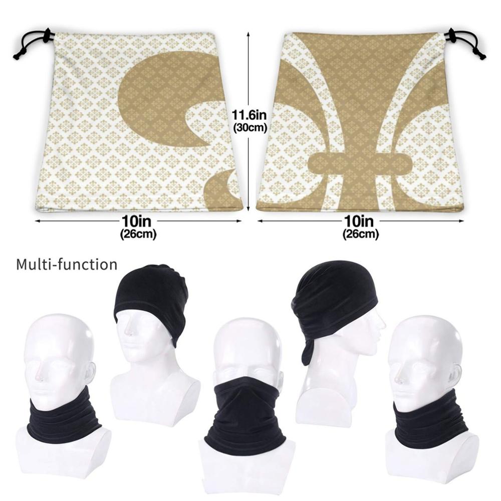Fleur De Lis Microfiber Neck Warmer Bandana Scarf Face Mask Orleans Fleur De Lis Football Saints