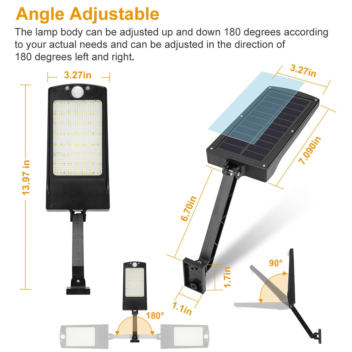 56 led zonne-energie buitenlamp op zonne-energie, waterdicht, met pir-sensor, straatverlichting, wandlamp voor in de tuin