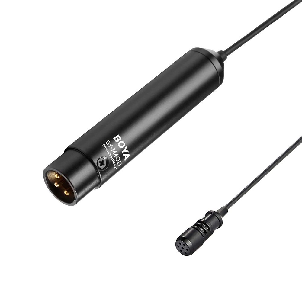 BOYA BY-M4C et M4OD Alimentation fantôme Clipsable Cardioïde XLR Micro Cravate Avec Fiche Cannon pour Caméra Caméscope ZOOM H4n H5 H6 TASCAM