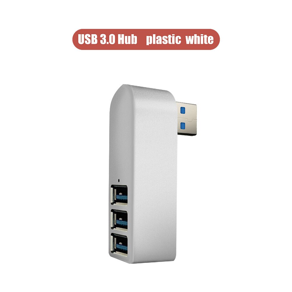 Wireless 3 in 1 USB 3.0 Hub For Laptop Adapter PC Computer USB Charge Hub Notebook Splitter Extension Dell Lenovo HP Accessories: Plastic White