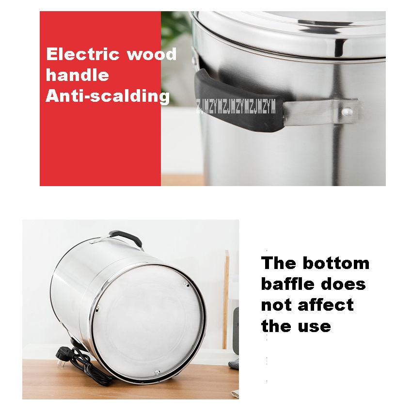 Stainless Steel Electric Water Bucket Commercial Water Bucket Large Capacity Insulated Barrel 220V 2500W ws-k20 30L