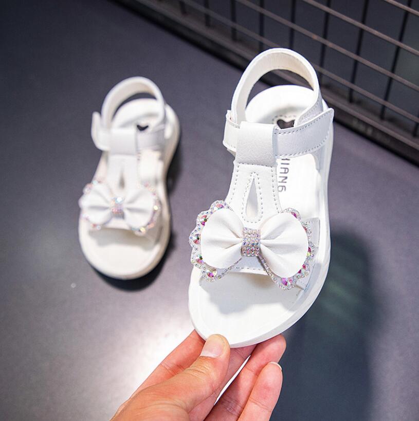 Children's Sandals Summer Girls Shoes Princess kids Sandals For Girls Lovely Rhinestone Butterfly Beach Shoes