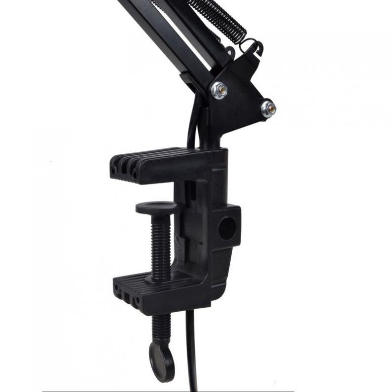 Black Flexible Swing Arm Clamp Mount Lamp Office Studio Home Table Desk Light