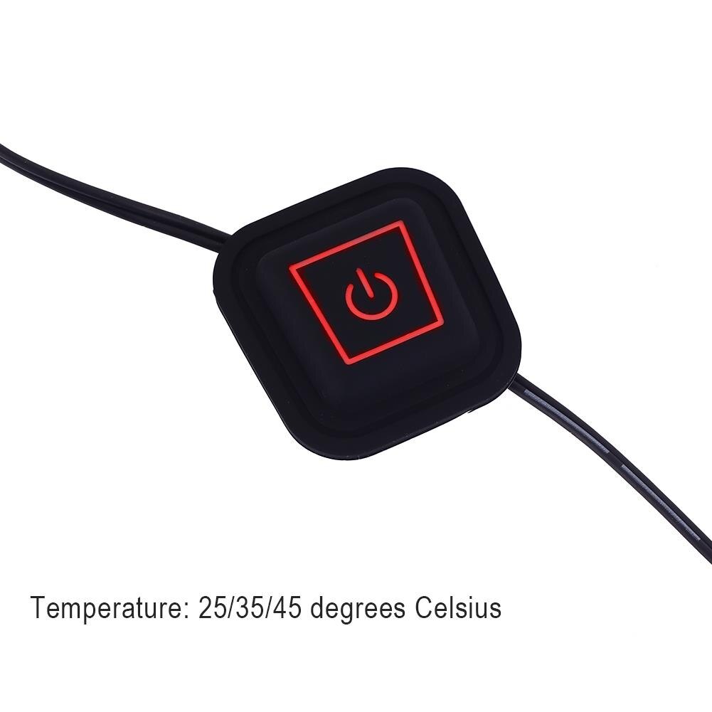 Zwarte elektrische verwarmingsmat, usb, 3 stuks warmer pads, vest, jas, kledingverwarming, thermisch, 3 versnellingen, aangepast kussen, verwarming, doe-het-zelf