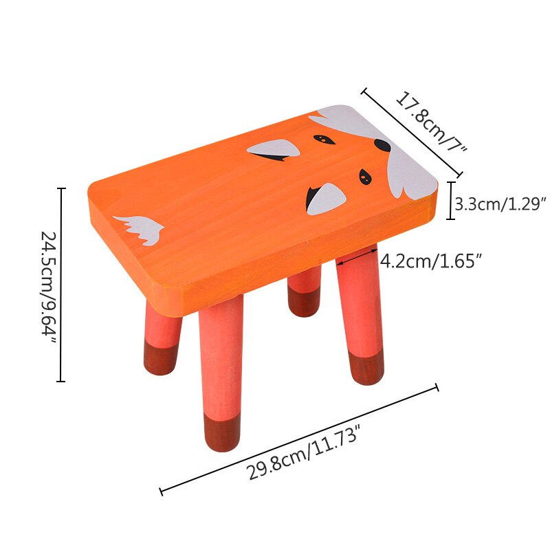 Mini banco de madera de dibujos animados nórdico para niños, pintura para muebles, decoración del hogar, accesorios para sala de estar