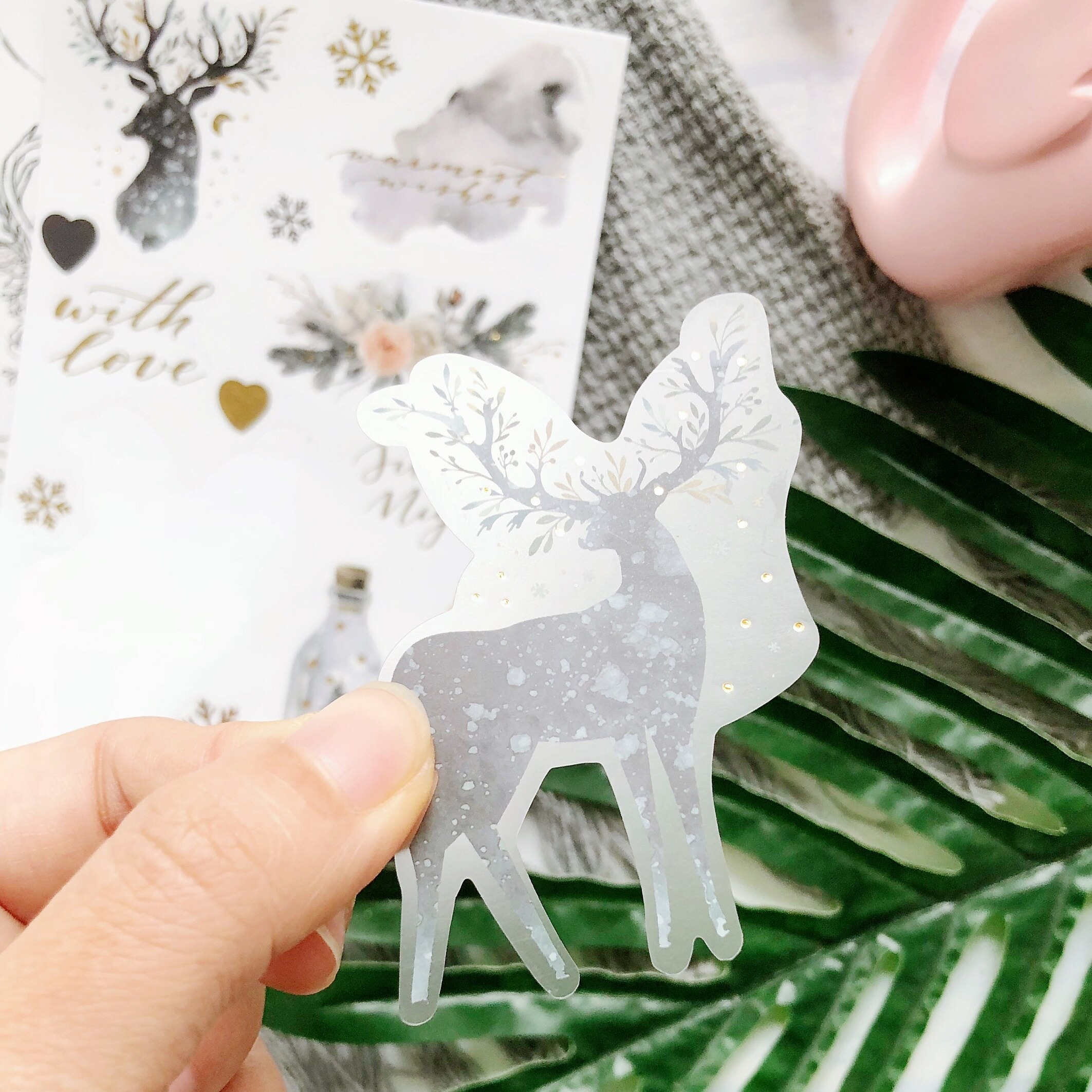 4 pcs/ set Winter snowflake series stickers Notebook Decoration Diary Scrapbooking Label Sticker Stationery