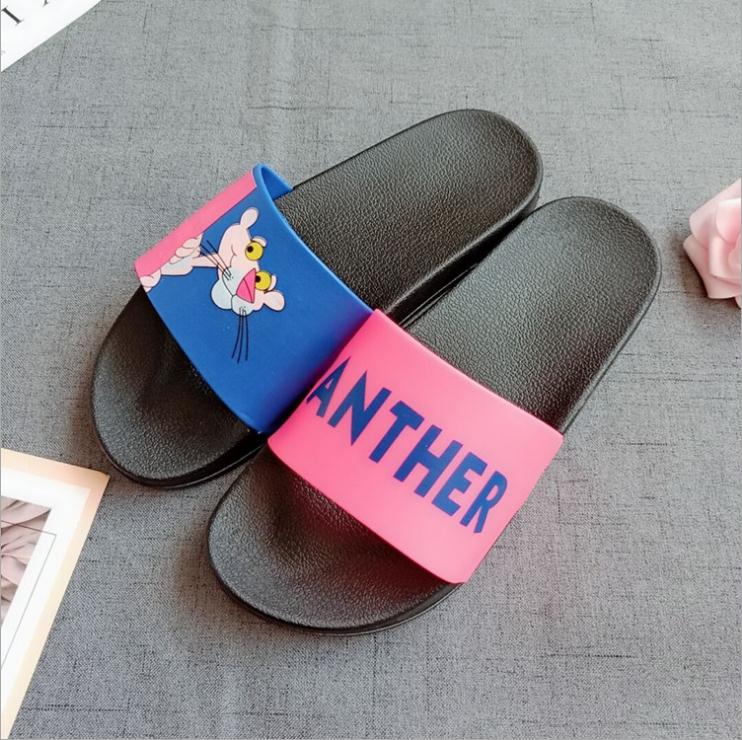 Sommartofflor damskor badtofflor inomhustofflor flip flops badrum vinter hem tofflor skor kvinna zapatillas de mujer: Bl / 5.5
