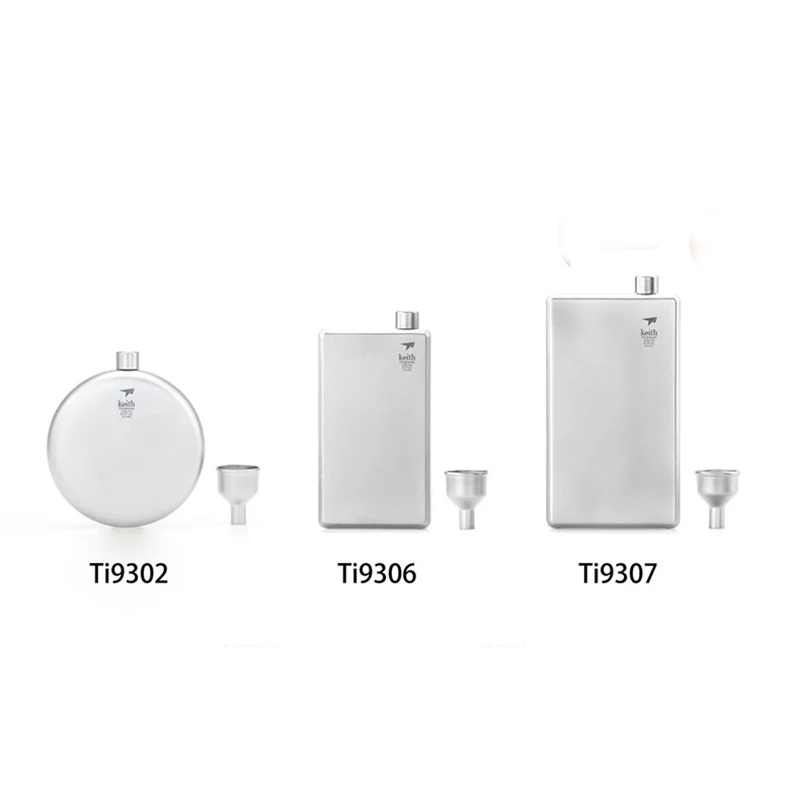 Keith Titanium Flagon Heupfles Wijn Fles Beker Wijn Opslag Met Trechter Voor Camping Reizen 120Ml 150Ml 200ml