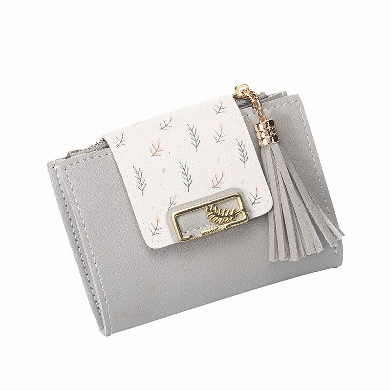 Kwasten Korte Portemonnee Tas Voor Vrouwen Pu Lederen Clutch Tassen Leuke Koreaanse Kaarthouder Vrouwelijke Vouwen Kleine Portemonnee bolsas
