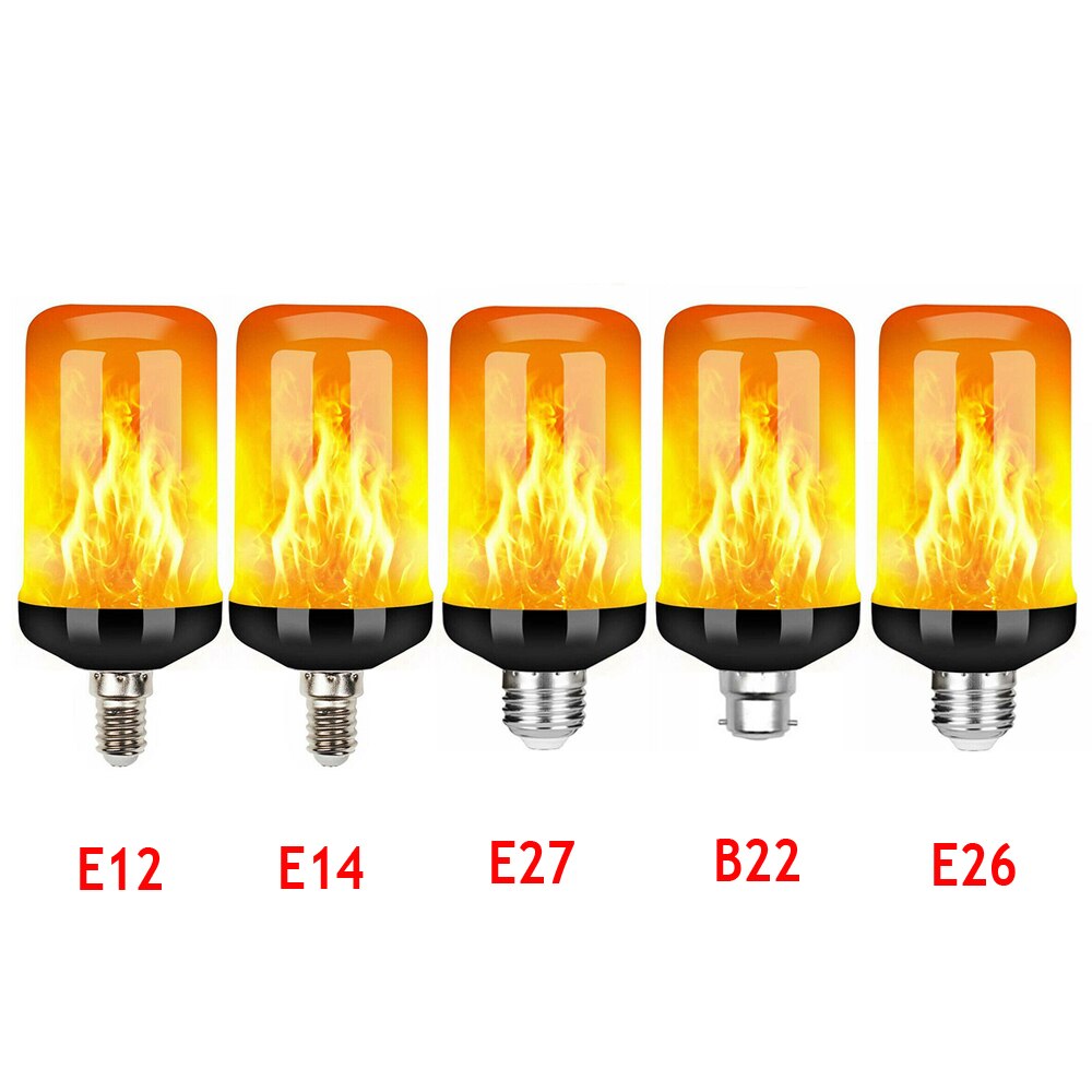 vier Modi 3W E14 E14 E27 E26 B22 Flamme Birne 85-265V LED Flamme Effektive Feuer Lampen flackern Emulation Dekor LED Lampe: 03 / E14
