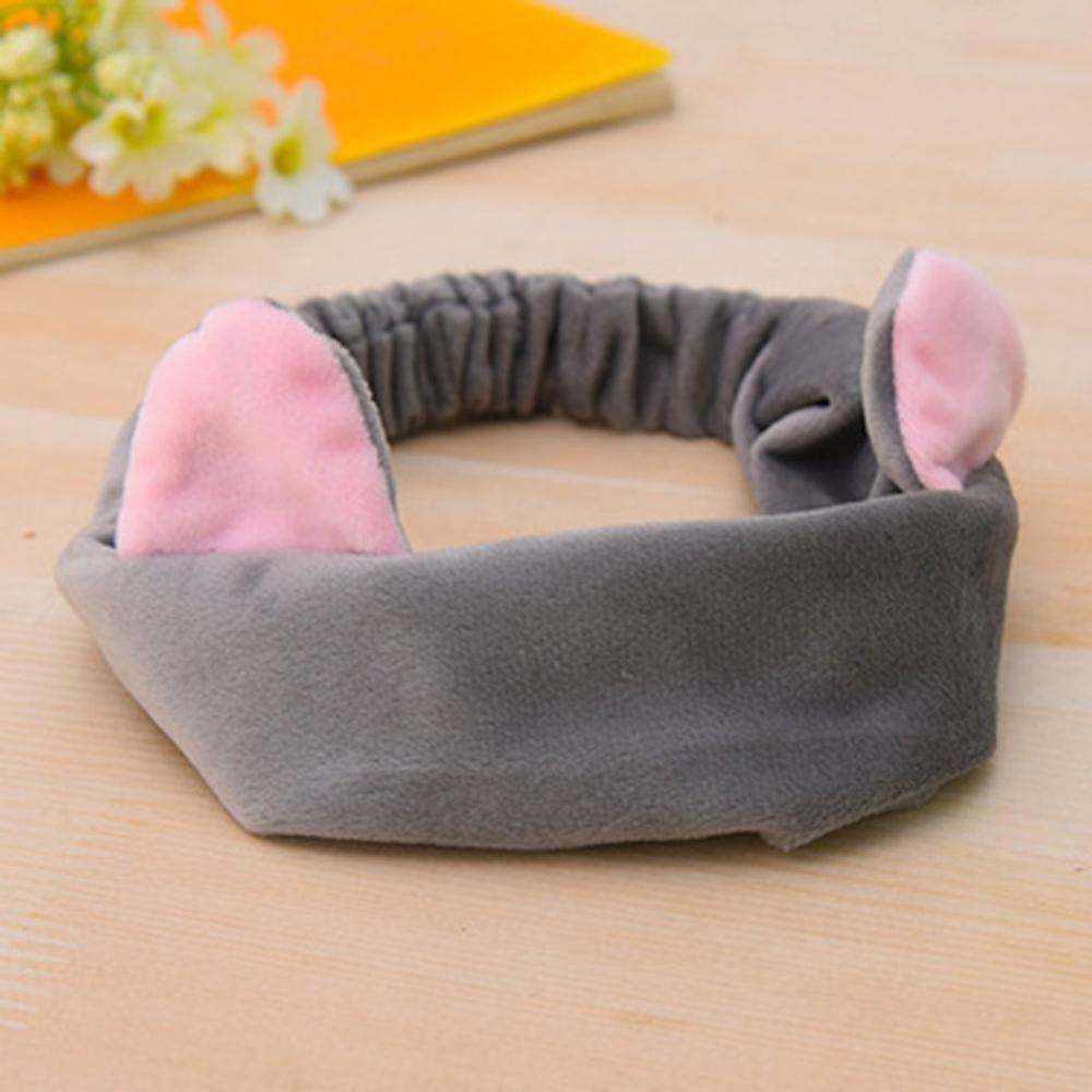 1 Pcs Multicolor Cute Hairband Band Hair Cat Ears Head Lovely Hair Band Wash Face Girls Band Hair Accessories: Grey
