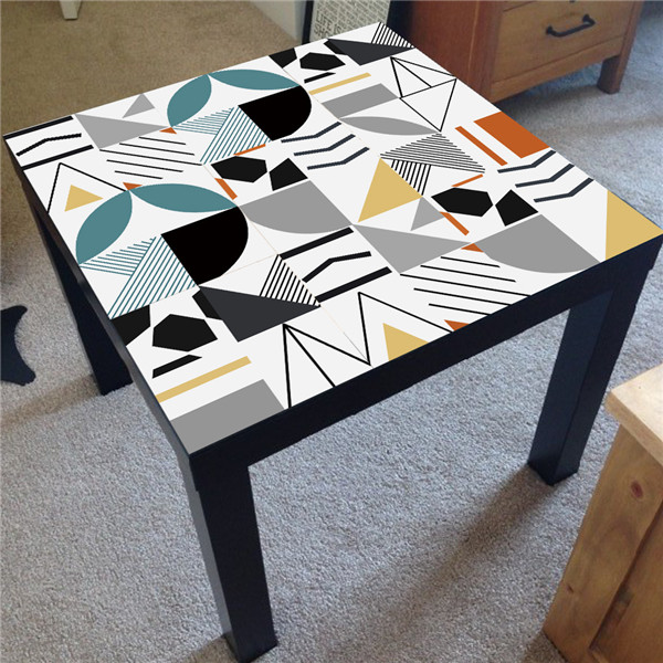 Autocollants de Table en PVC Style Grain de bois, 55x55CM, pour café Bar, autocollant de rénovation de bureau, bricolage, housse de nappe imperméable: LK006