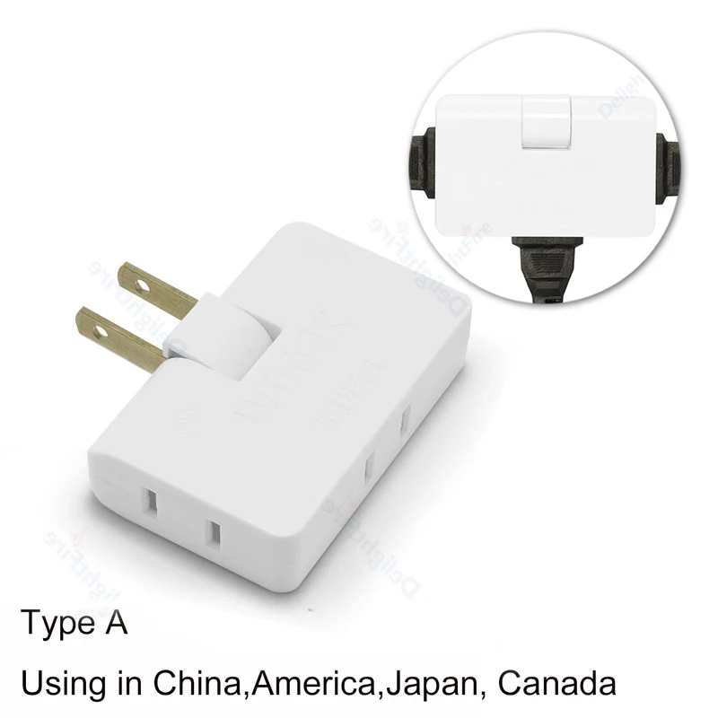 Prise électrique américaine 4 en 1, Canada, japon, adaptateur de prise rotatif américain, Extension, convertisseur de puissance, adaptateur de voyage, prises ca: green / Uk Plug