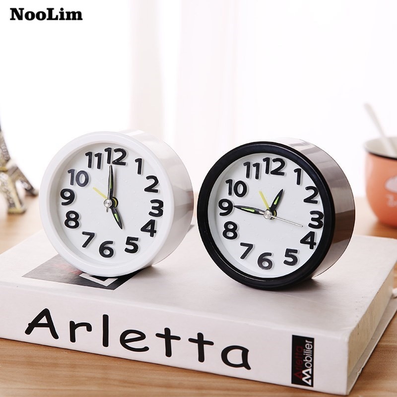 NOOLIM-reloj despertador minimalista para mesita de noche, con personalidad creativa, pequeño y Simple, para dormitorio de niños