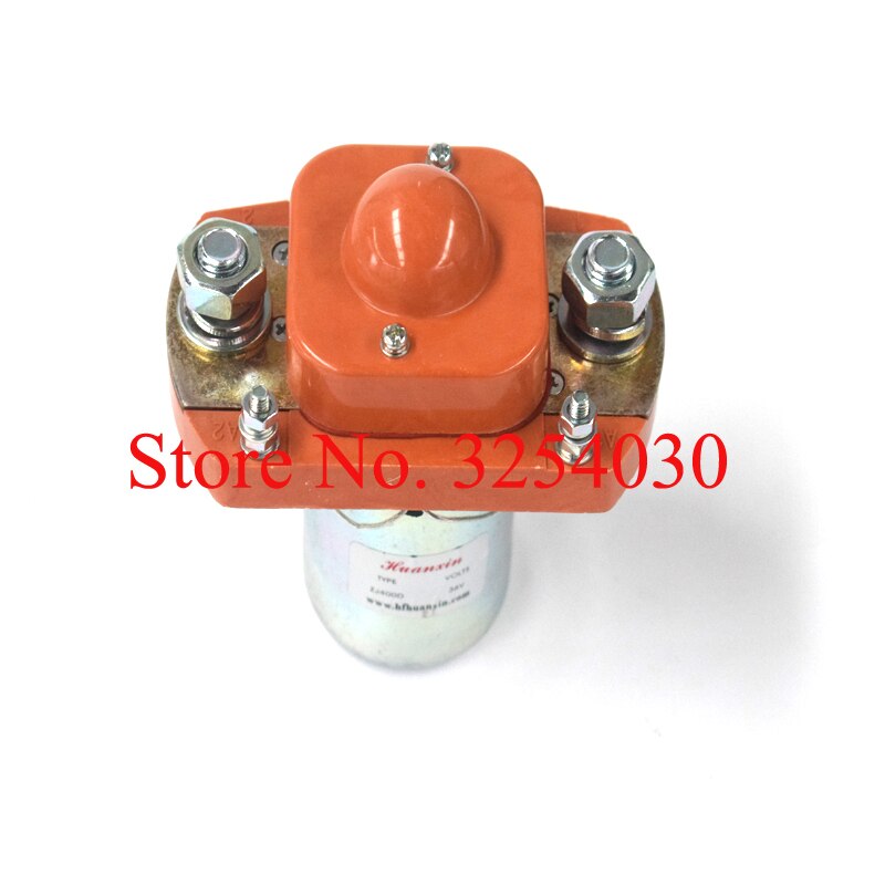 Opzichtige Binnenlandse Oranje 36 V 400A Dc-relais ZJ400D voor Elektrische Touringcar of Sightseeing Auto Elektrische Pallet Vrachtwagens