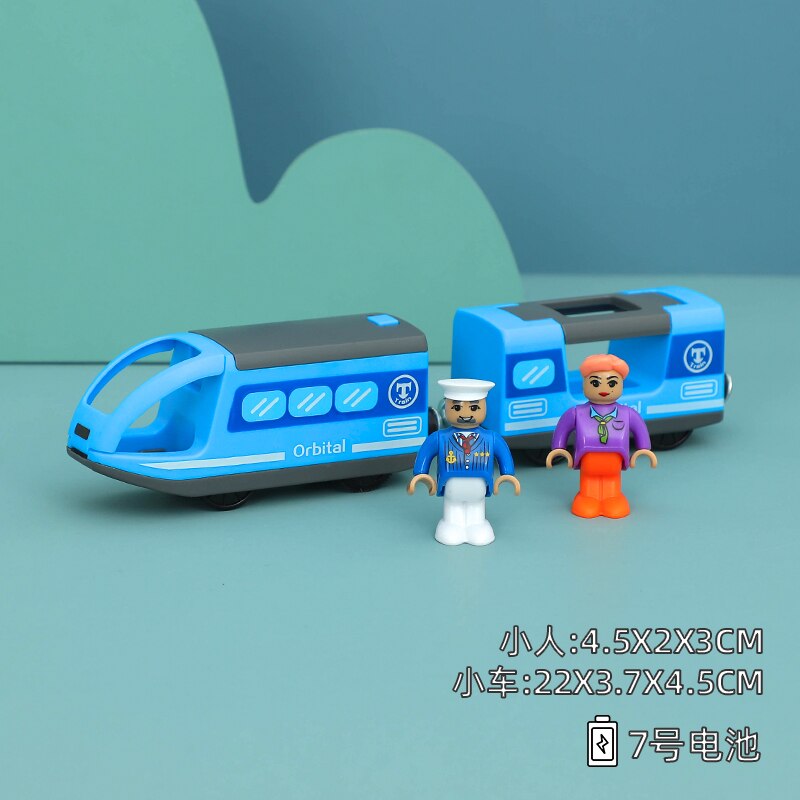 Railway Locomotive Magnetically Connected Electric Small Train Magnetic Rail Toy Compatible With Wooden Track For Kids: 14