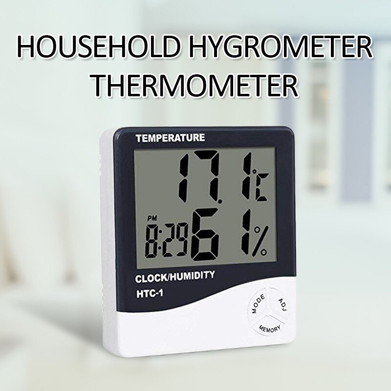 1Pcs Mini Car Home Indoor Outdoor Digital Thermometer Hygrometer with LCD Display Temperature Humidity Meter Car Accessories