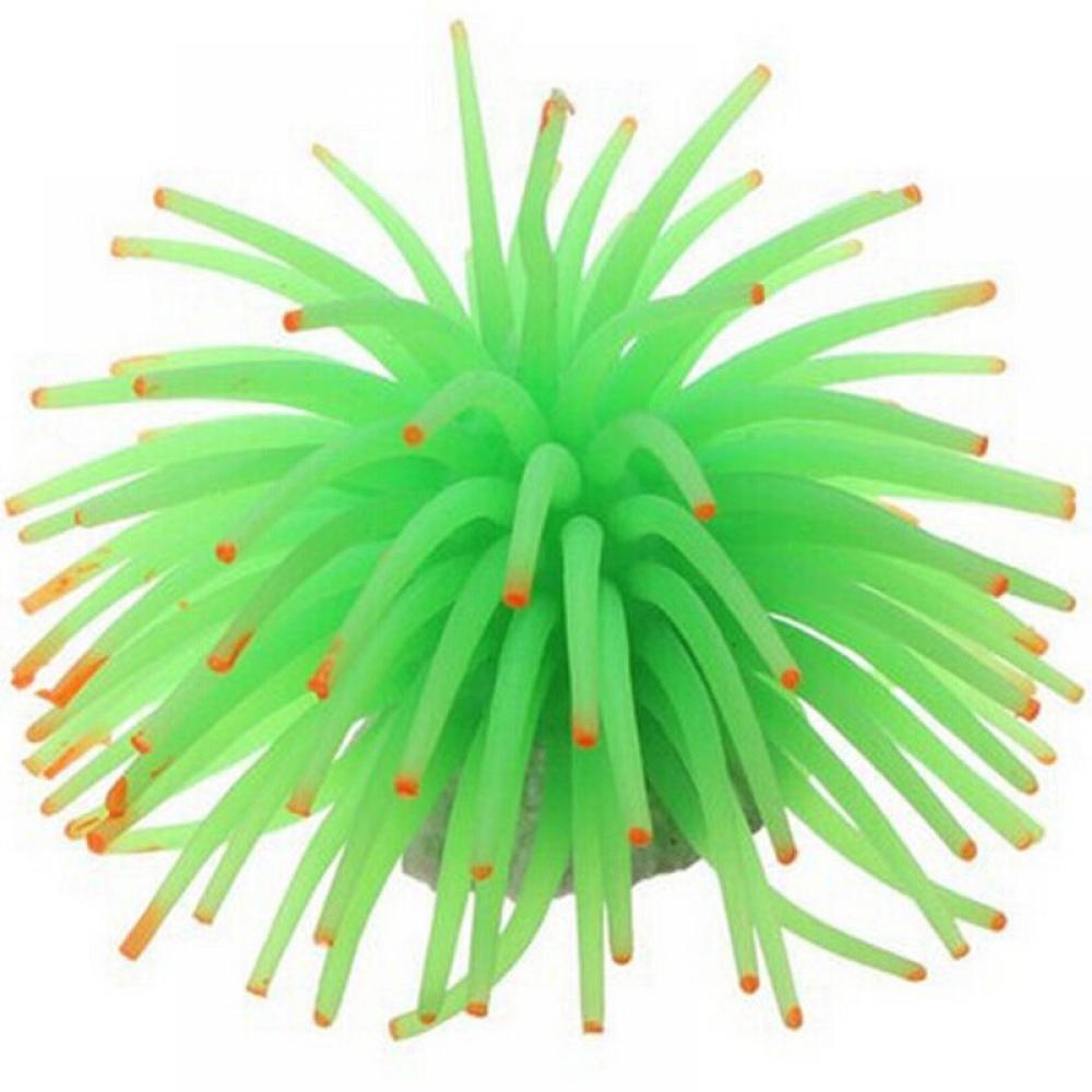 Aankomsten 1 stuks 21cm hoge siliconen kunstmatige vissenkom aquarium koraal plant bloem ornament waterdecoratie huisdecoratie: 6