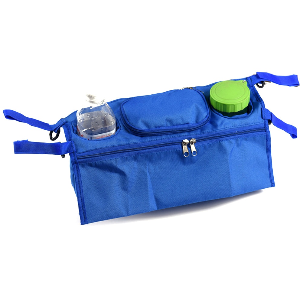 Carrinho de bebê organizador carrinho de bebê carrinho de bebê carrinhos de transporte garrafa titular saco para carrinho de bebê buggy acessórios cadeira de rodas: blue