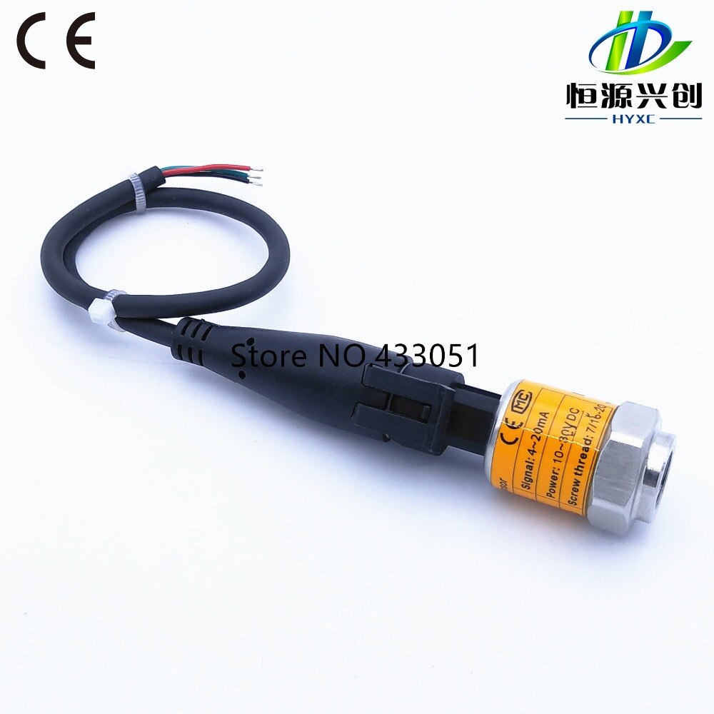 Pressure transmitter;Packard connector;Range:-1~400bar;Thread:7/16-20UNF;Output signal: 4-20mA;Power supply:10~30V