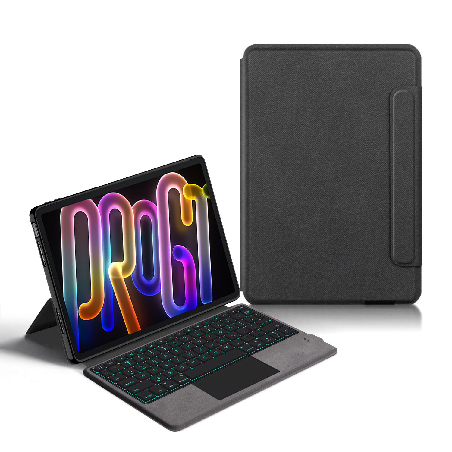 Funda con teclado para Lenovo Xiaoxin Pad Pro GT TB710FU 2025, funda para tableta de 11,1 pulgadas, funda para teclado inteligente mágico, retroiluminación con panel táctil: Portugués