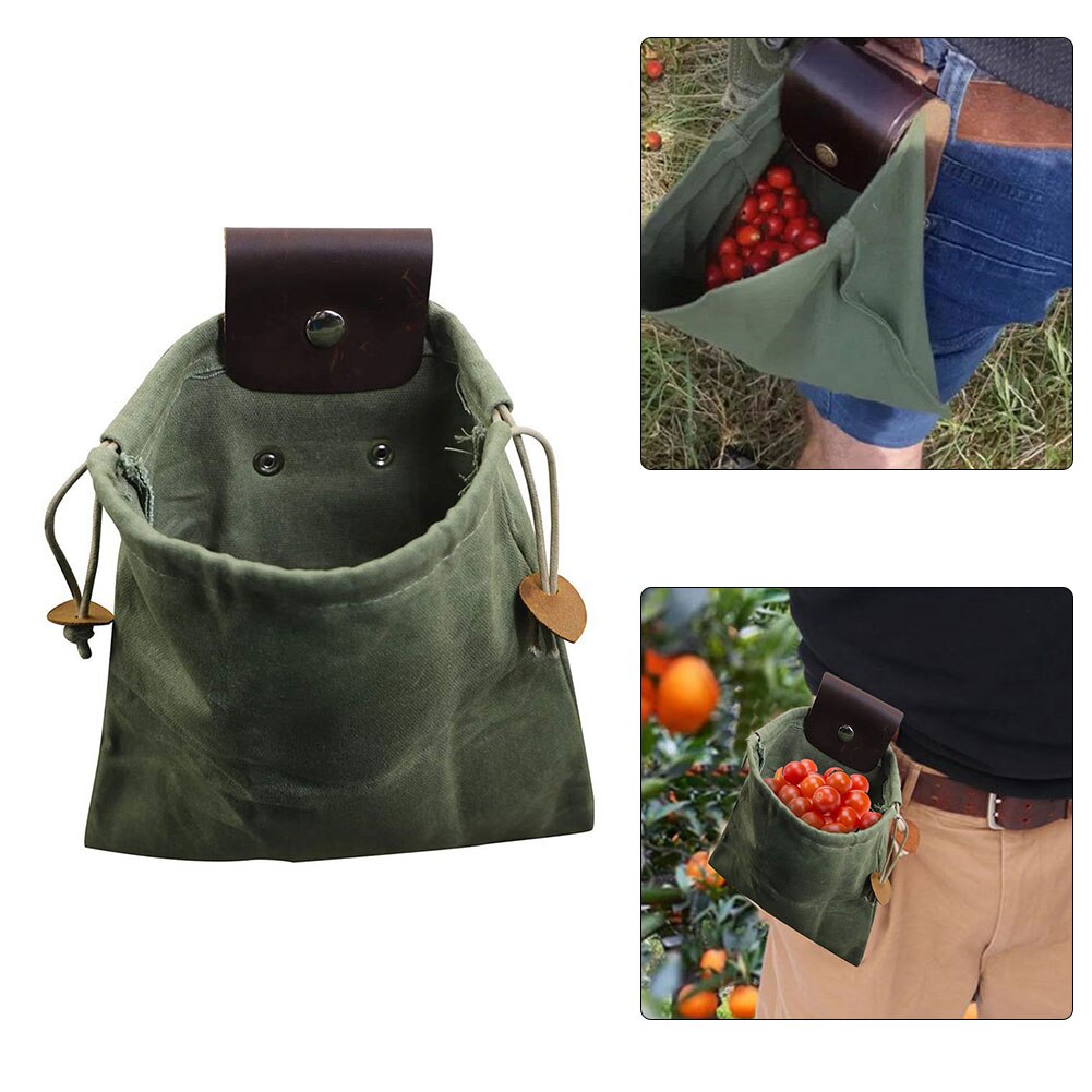 Camping Outdoor Foerageren Tas Fruit Plukken Tas Canvas Opvangzak Outdoor Foerageren Pouch Taille-Opknoping Voor Outdoor Camping