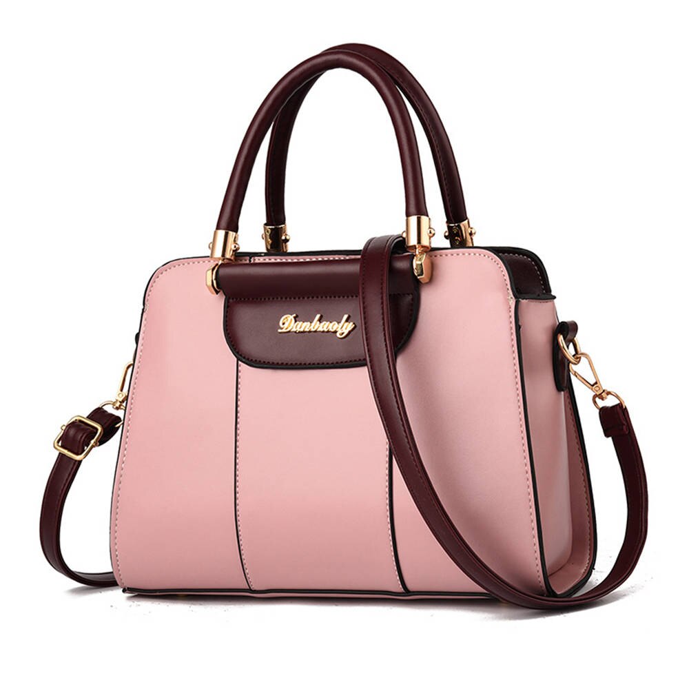 Handbags Women Leather Bag Large Capacity Shoulder Bags Casual Tote Luxury Hand Bags Women Bags Ladies Bag: Pink