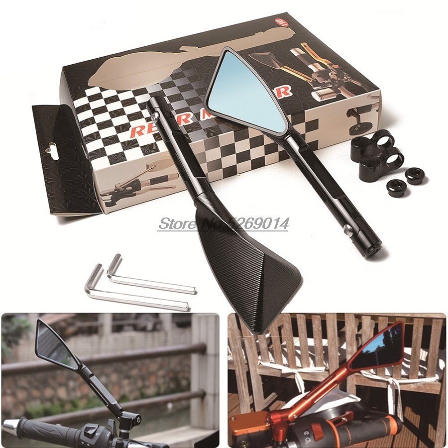 CNC Bearbeitung Prozess Aluminium Motorrad Spiegel Seite spiegel für Motorrad Rückspiegel Spiegel Cafe Racer Xvs 650 Royal