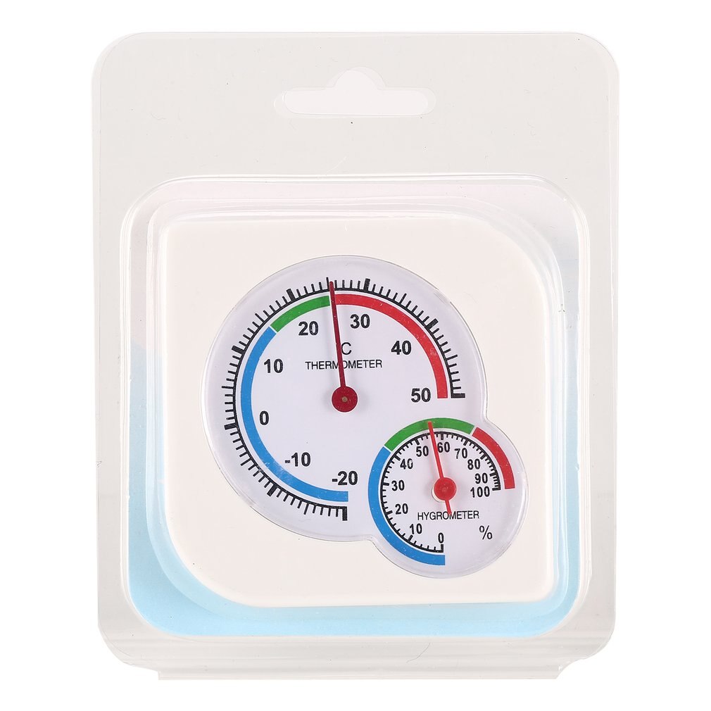 Användbar vit minitermometer för förskola babyhus rum våthygrometer  -20 ~ 50 grader c temperaturmätare för inomhusbarn