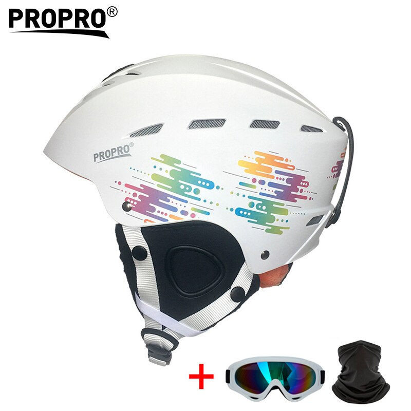 Mannen Vrouwen Ski Helm Winter Outdoor Sport Helm Snowboard Skateboard Helm Skiën Helm: White / M(55-58cm)