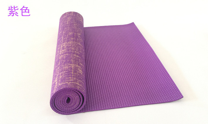 Di lino Yoga Zerbino Iuta PVC Yoga Zerbino Zerbino di Lino di Yoga di Forma Fisica di Yoga Zerbino 5 millimetri: plum