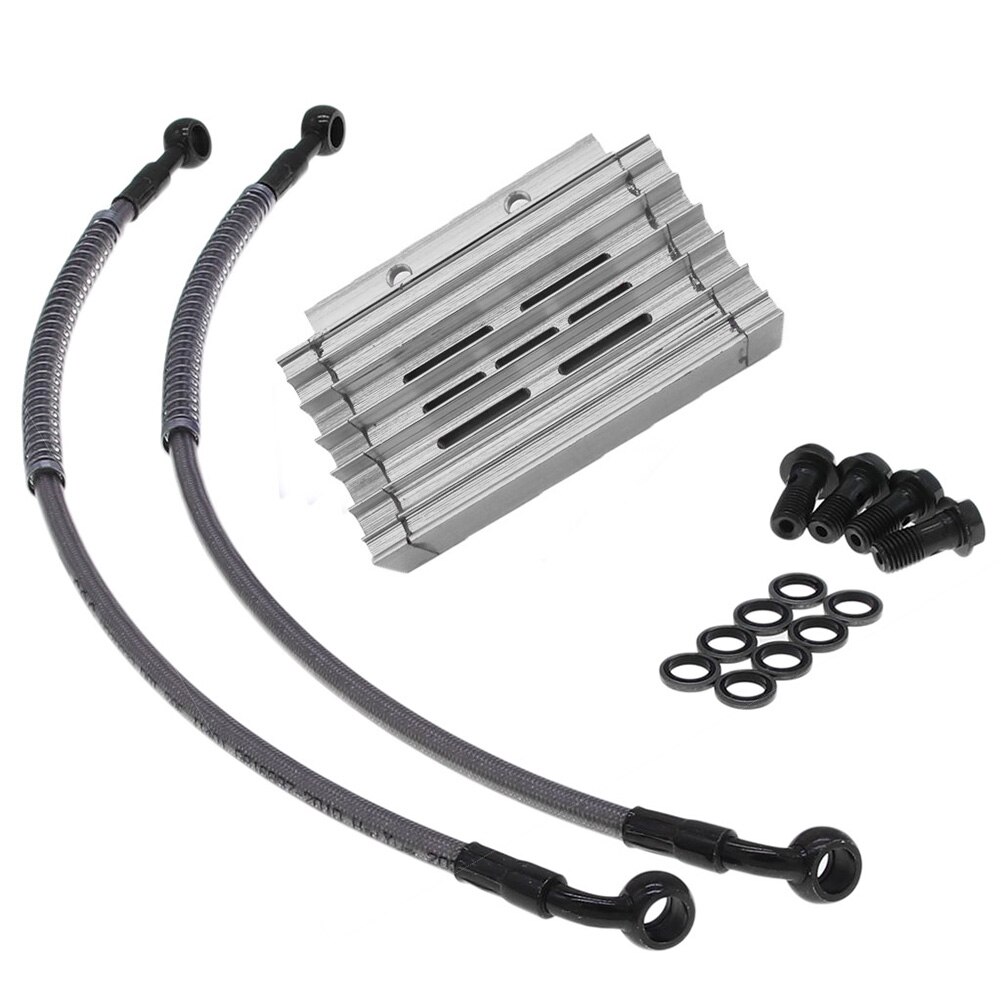 Aluminum Engine Oil Cooler Radiator Kit for Monkey 125CC 140CC ATV Dirt Pit Bike Engine Oil Cooler Cooling Radiator Kit